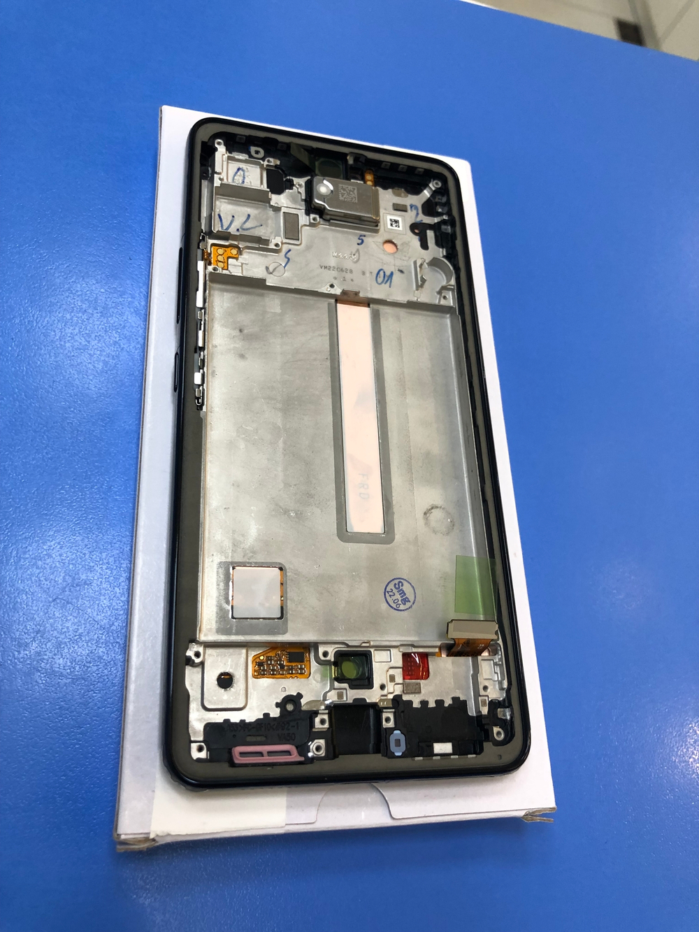 Самсунг А536 Galaxy A53 5G  Дисплей в сборе с тачскрином и чёрной рамкой Оригинал Сервисный