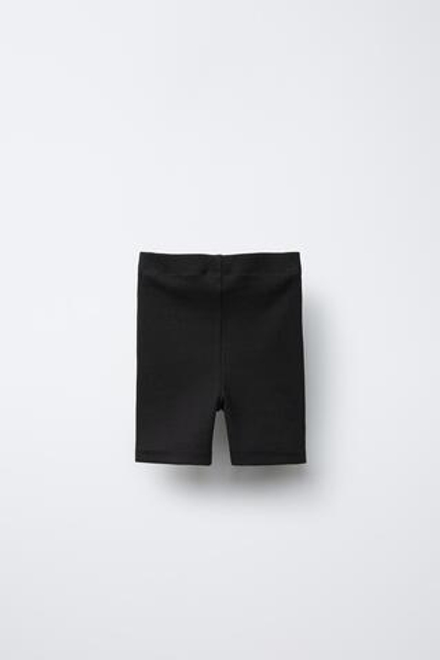 ZARA ШОРТЫ-ВЕЛОСИПЕДКИ В РУБЧИК, ЧЕРНЫЙ
