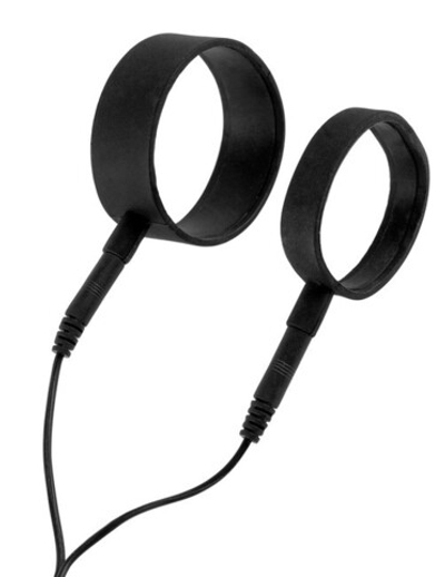 Электростимулятор Shock Therapy Silicone Cock Straps (Цвет: черный)