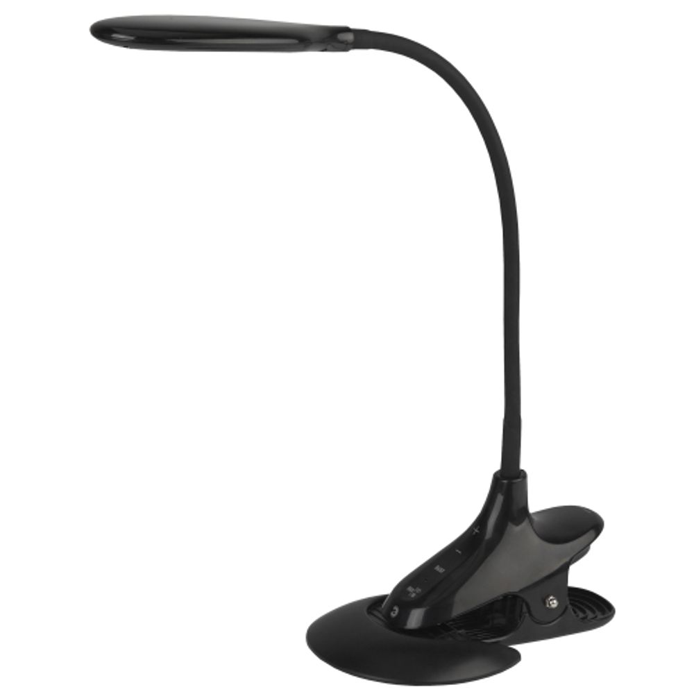 Настольный светильник ЭРА NLED-454-9W-BK светодиодный на прищепке со съемной вставкой-основанием черный | Светодиодные настольные лампы