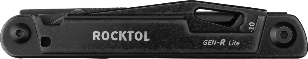 Нож-мультитул Rocktol 15 в 1 нержавеющая сталь, черный, кожаный чехол