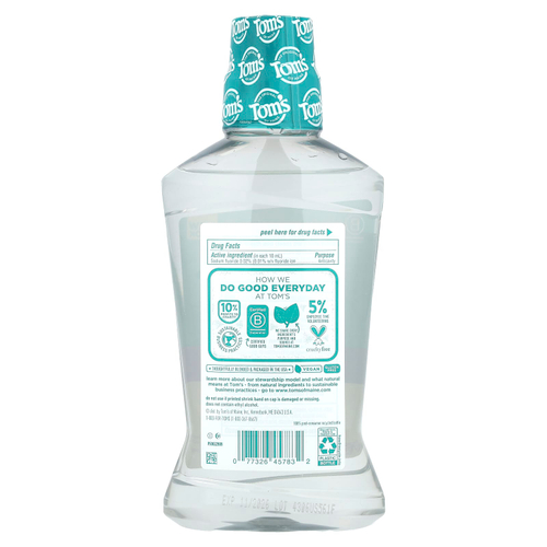 Tom's of Maine, Whole Care®, жидкость для полоскания рта от кариеса, свежая мята, 473 мл (16 жидк. Унций)