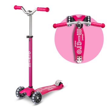Самокат Maxi Micro Deluxe Pro LED розовый