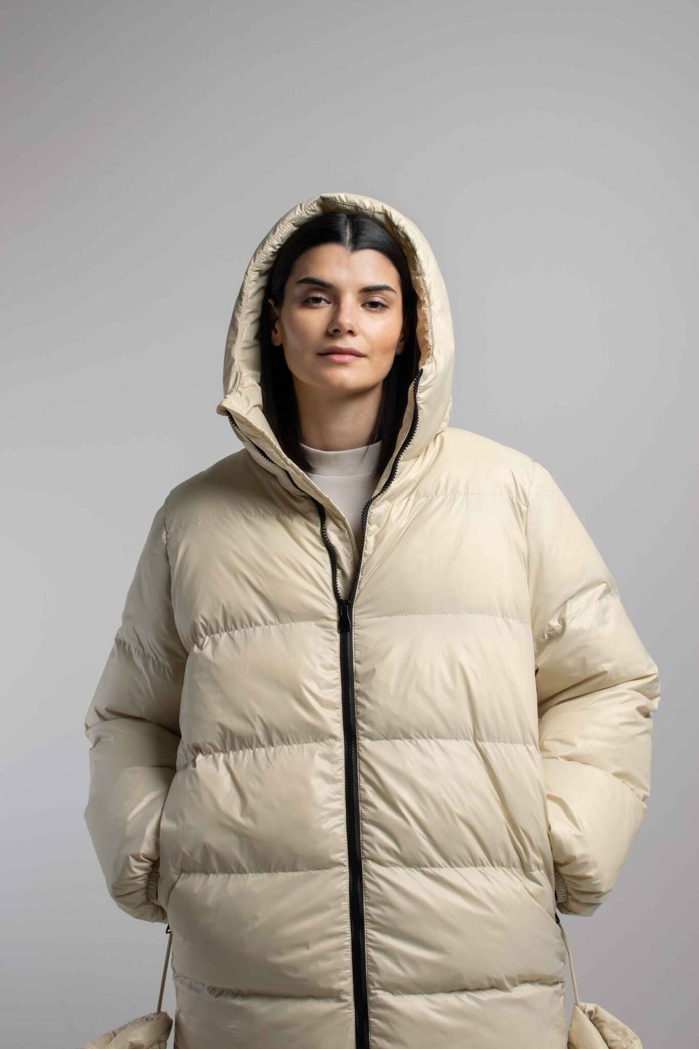 Пуховик Alexandra Talalay AW017 бежевый