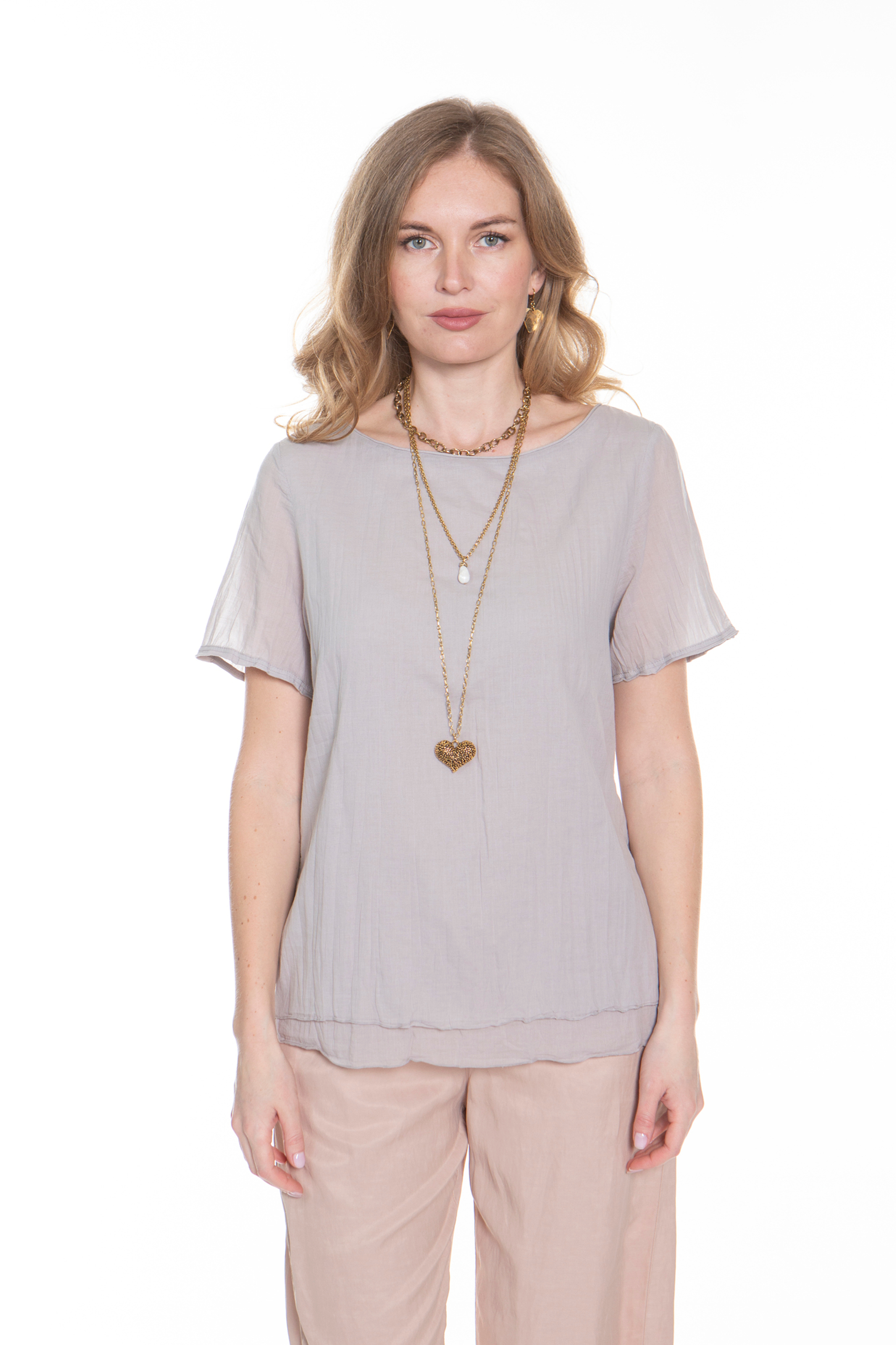 ФУТБОЛКА ИЗ ДВУХСЛОЙНОЙ ВУАЛИ