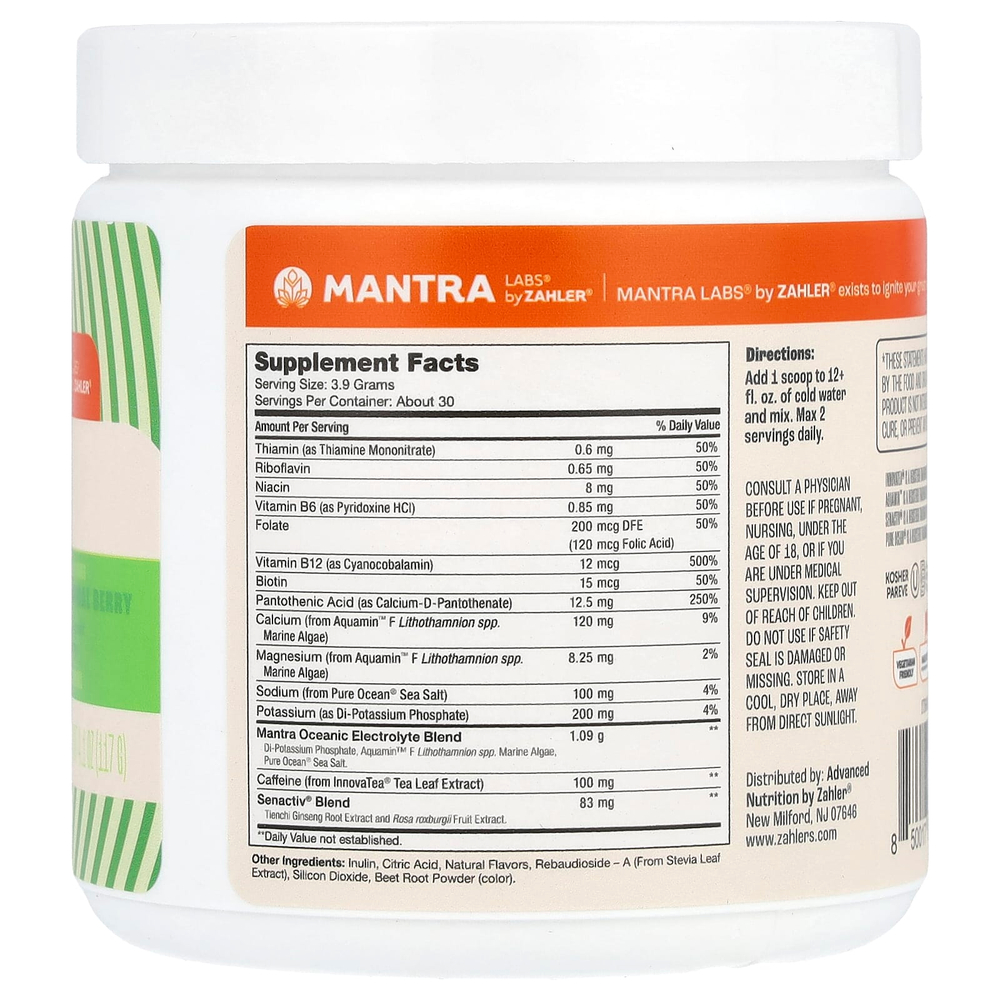 Zahler, Mantra Labs, Go, Tropical Berry, 4.1 oz (117 g)
