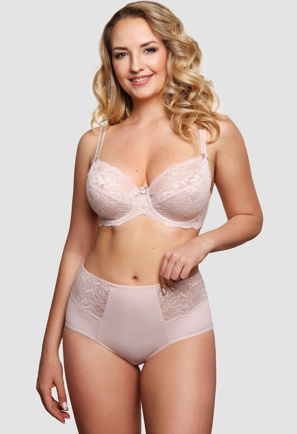 Бюстгальтер-балконет с мягкими кружевными чашками (Размер: 80B) (Цвет: бордовый)