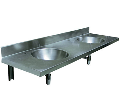 Раковина коллективная прямоугольная нерж. сталь NOFER 13070.3.S матовый