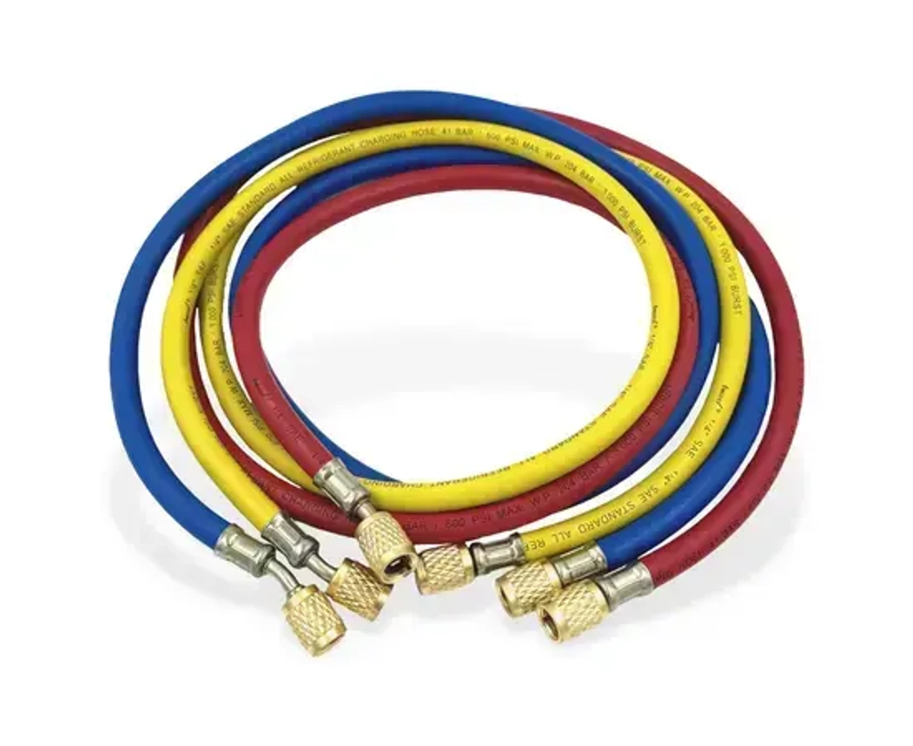 Заправочные шланги Becool BCH4 (1.2 м; 1/4" SAE; набор 3 шт, до 41 Bar)