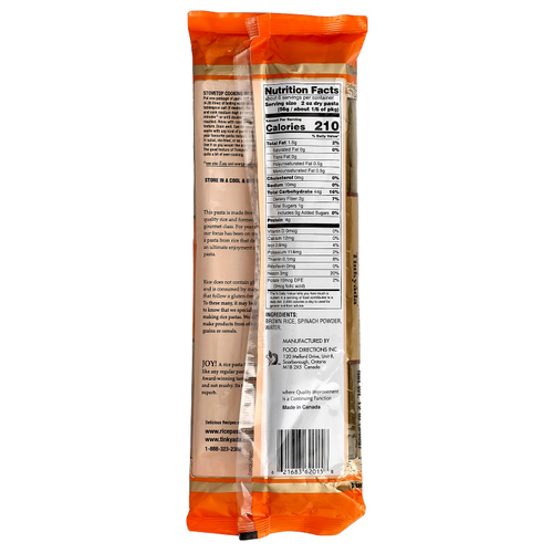 Tinkyada, Паста и бурого риса, Спагетти со шпинатом, 340 г (12 oz)
