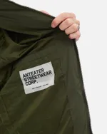 Пуховик Anteater AW25 Downjacket Hooded Crispy темно-зеленый