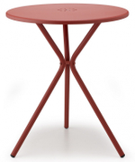 Стол металлический обеденный Scab Design Leo, кирпично-красный