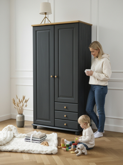 Шкаф 2 двери с ящиками деревянный Фалко