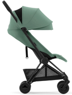 Коляска Cybex Coya Matt Black Frame Aton S2 i-Size Moon Black Leaf Green с дождевиком и бампером