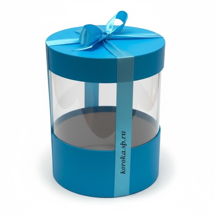 Коробка аквариум 16 см Цвет :Ярко голубой .