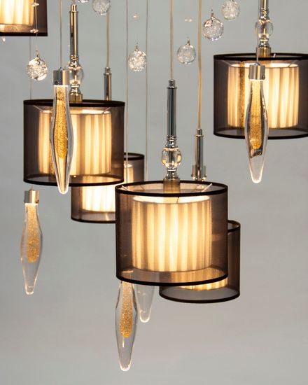 Потолочная люстра Manne PL.5301-(8+4)+5 CH shade