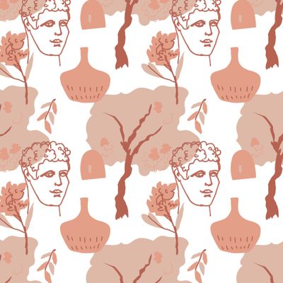 Бесшовный принт древней грецией