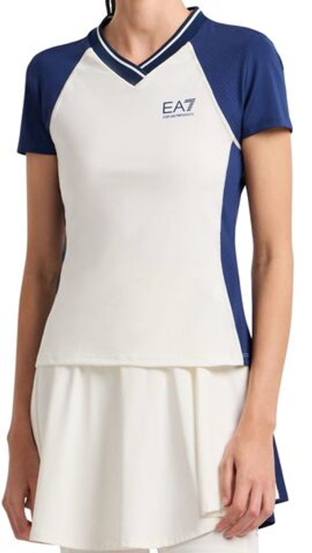 Женская теннисная футболка EA7 Woman Jersey - разноцветный