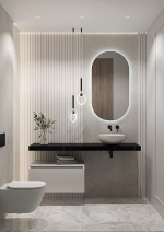 Тумба с раковиной и столешницей Armadi Art Flat 60/120 белый глянец