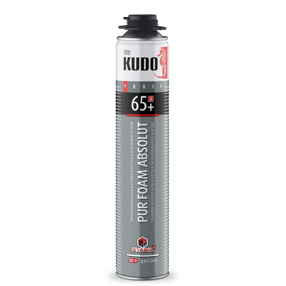 Пена монтажная "KUDO PROFF 65+", летняя, 1000мл/930г