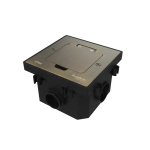 MultiDesk Лючок с розеткой 2К+З, 16А/250В, IP44 с монтажной коробкой для бетонных полов Античная лат