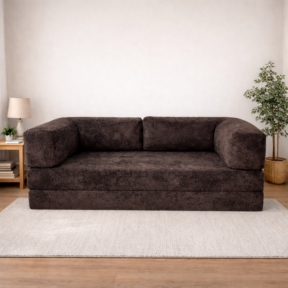 Диван бескаркасный коричневый