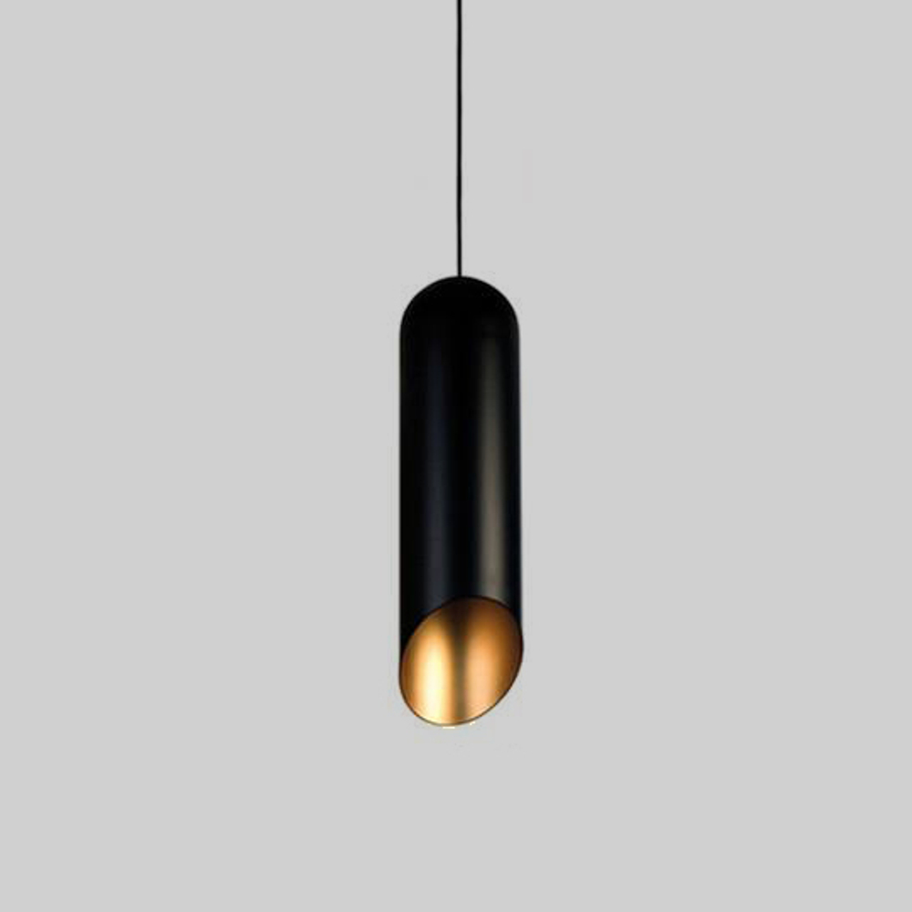Подвесной дизайнерский светильник  Pipe by Tom Dixon (черный)