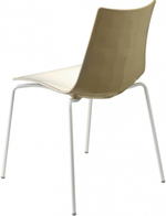 Стул пластиковый Scab Design Zebra Bicolore 4 legs, белый, тортора