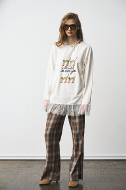 Брюки 1306 принт клетка