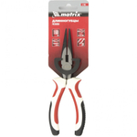 Длинногубцы прямые Premium, 160 мм, трехкомпонентные рукоятки Matrix