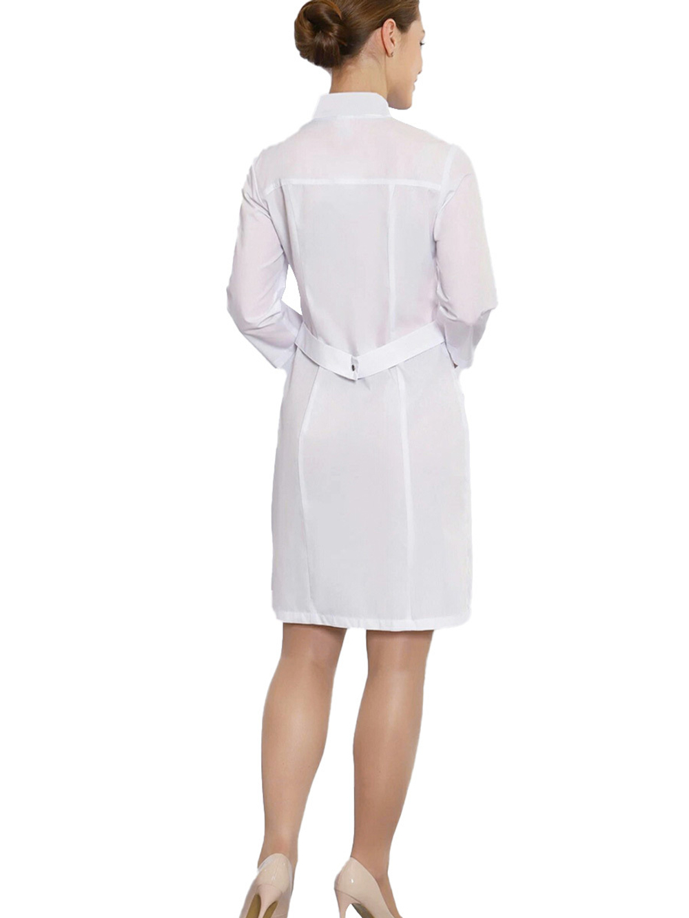 Халат медицинский женский Doctor Big 248 Ultra на кнопках, 3/4 рукав, белый, 44