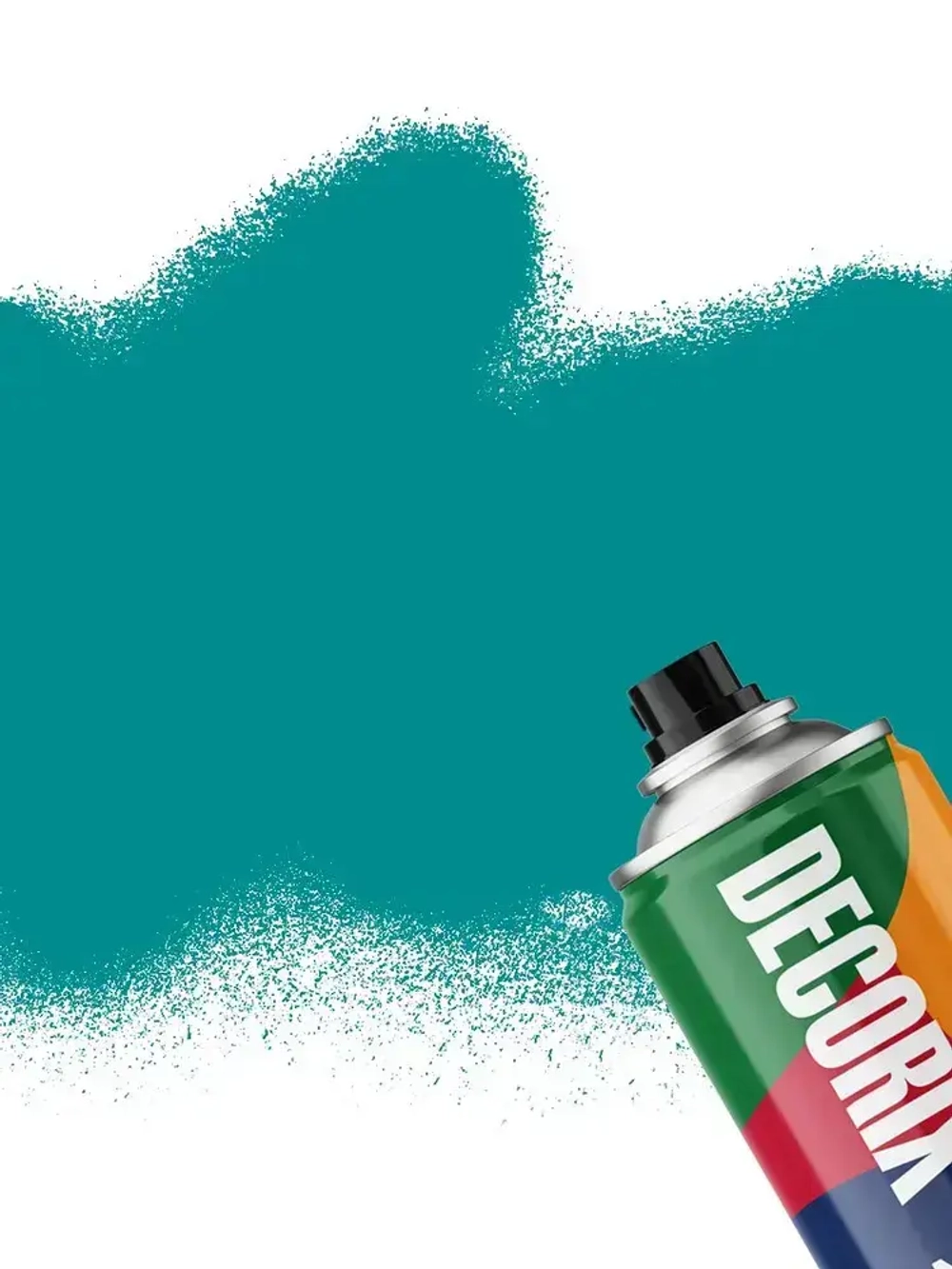 Краска бирюзовая в баллончике глянцевая акриловая DECORIX - "Морская волна" эмаль аэрозольная для любых поверхностей 520 мл