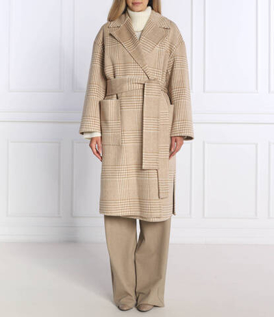 пальто coletti BOSS BLACK - бежевый(50477340)
