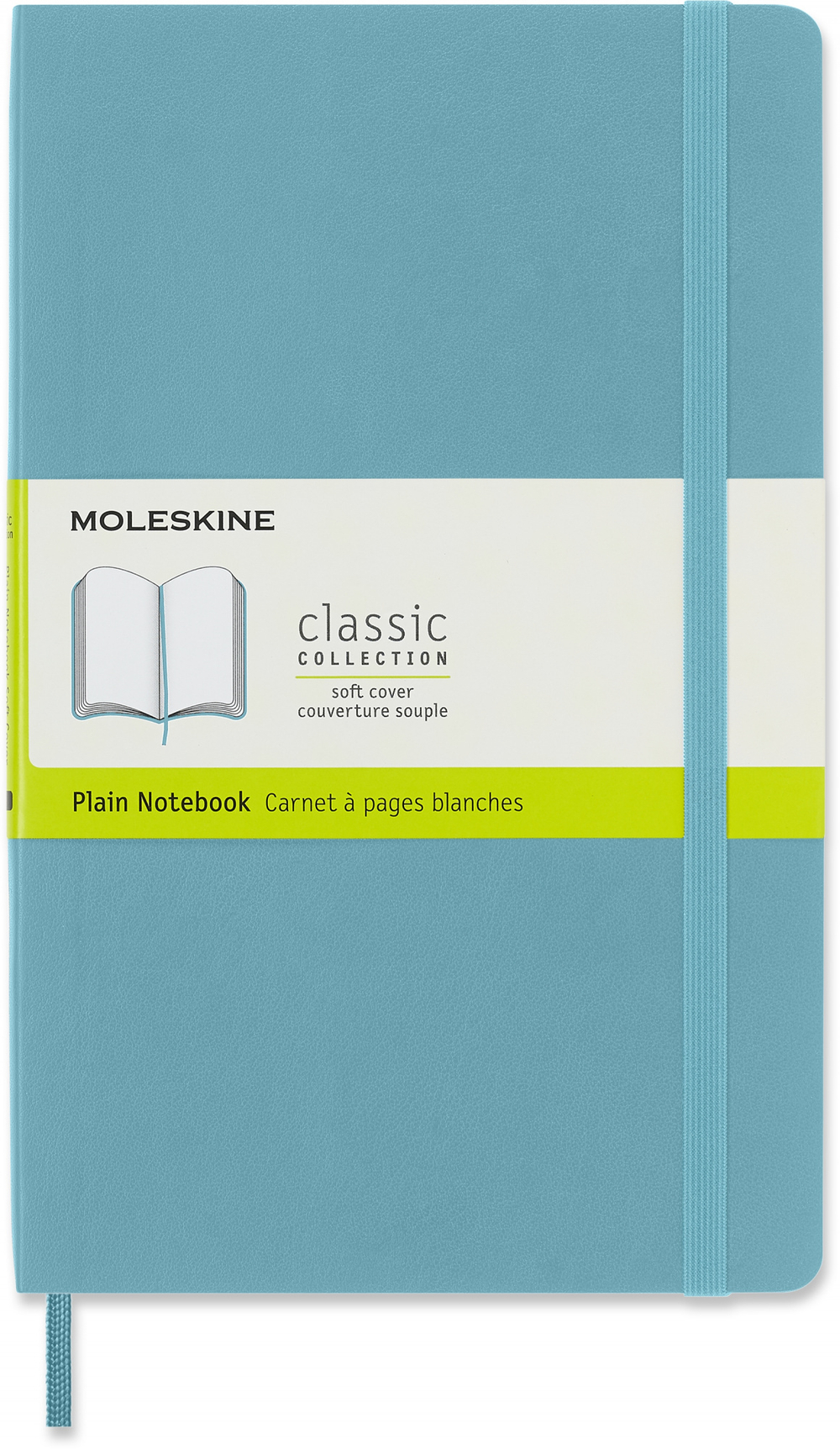 Блокнот Moleskine Classic Soft (QP618B35) 13х21см 192стр. без линовки, мягкая обложка, голубой