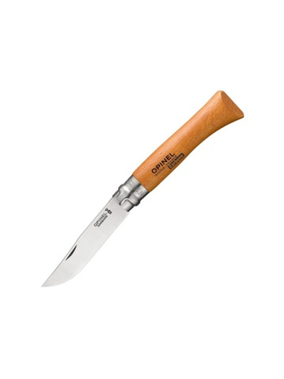 Нож Opinel №10, углеродистая сталь, рукоять из дерева бука, блистер, 000403