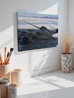 Картина на стену 40 X 50 Кит нарвал