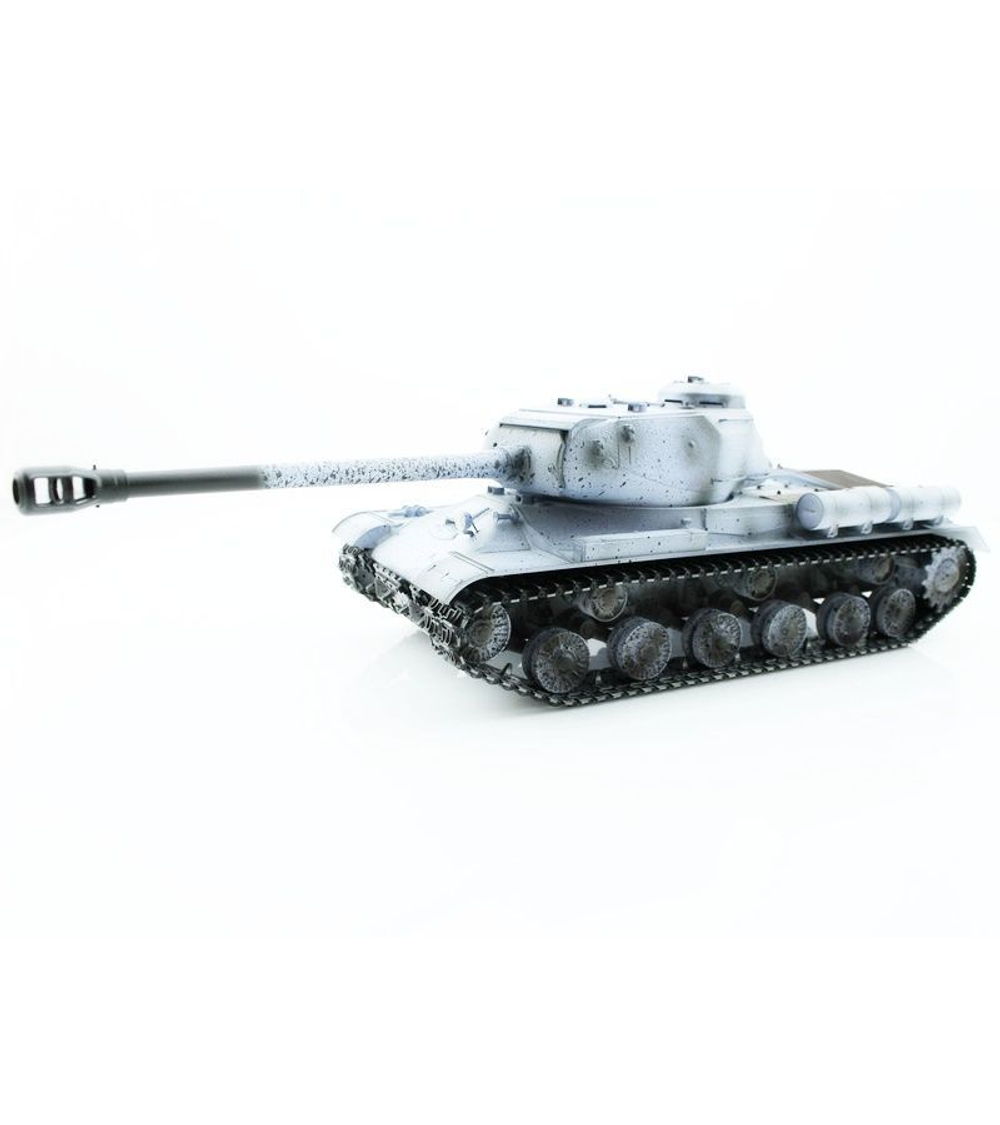 Р/У танк Taigen 1/16 ИС-2 модель 1944, СССР, зимний, (для ИК танк. боя) 2.4G, деревянная коробка