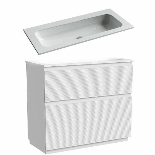 Тумба с раковиной Sancos FOLK Floor FL100FW/CN7013wx 100 Bianco