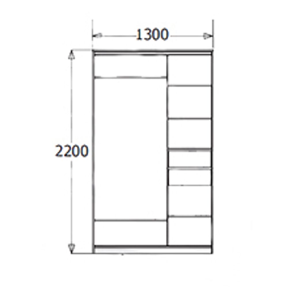 Шкаф-купе двухстворчатый «Мираж-13» (венге), ЛДСП, Фант-мебель, г. Волжск