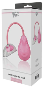 Розовый вакуумный вибромассажер VIBRATING VAGINA PUMP