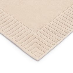 Коврик для ванной с фактурным бортиком кремового цвета из коллекции Essential, 50x80 см