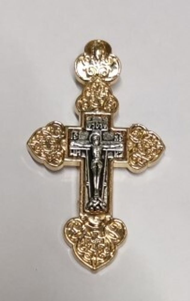 Крест нательный фигурный (42327 под золото) 55х31 мм