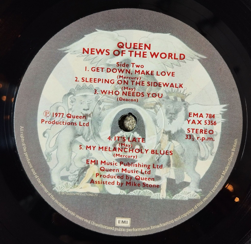 Винтажная виниловая пластинка LP Queen News Of The World (UK 1977) We Will Rock You