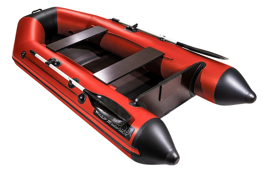 Аква-2800 СК слань+киль красная/черная (лодка пвх под мотор)
