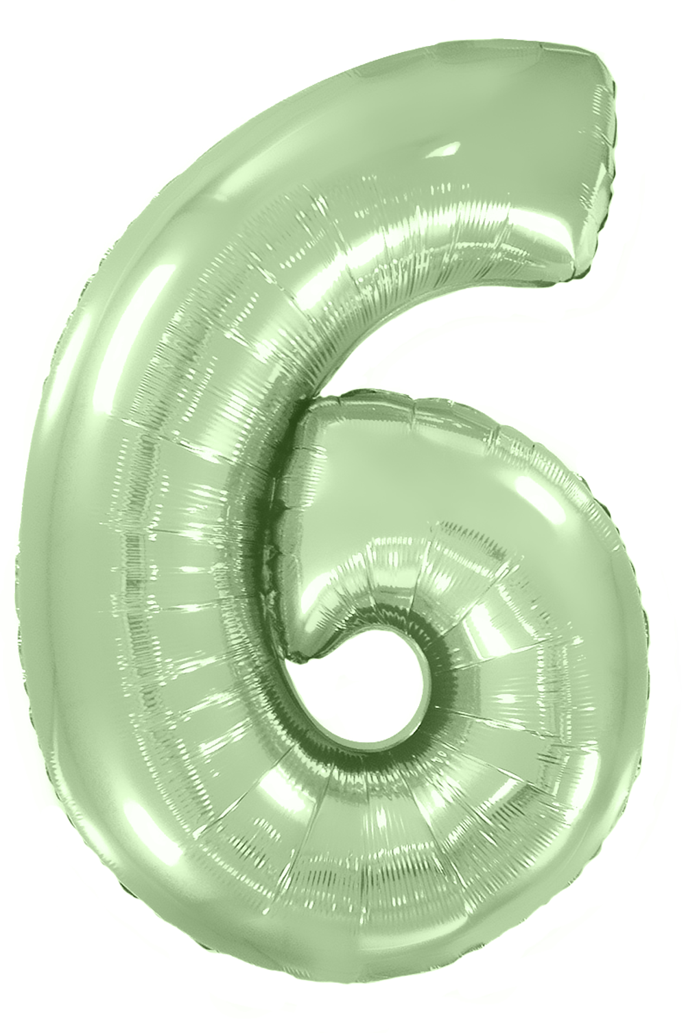 FM Шар 40'' / 102 см "Цифра 6" Мятный Макарунс (БГ-60) 