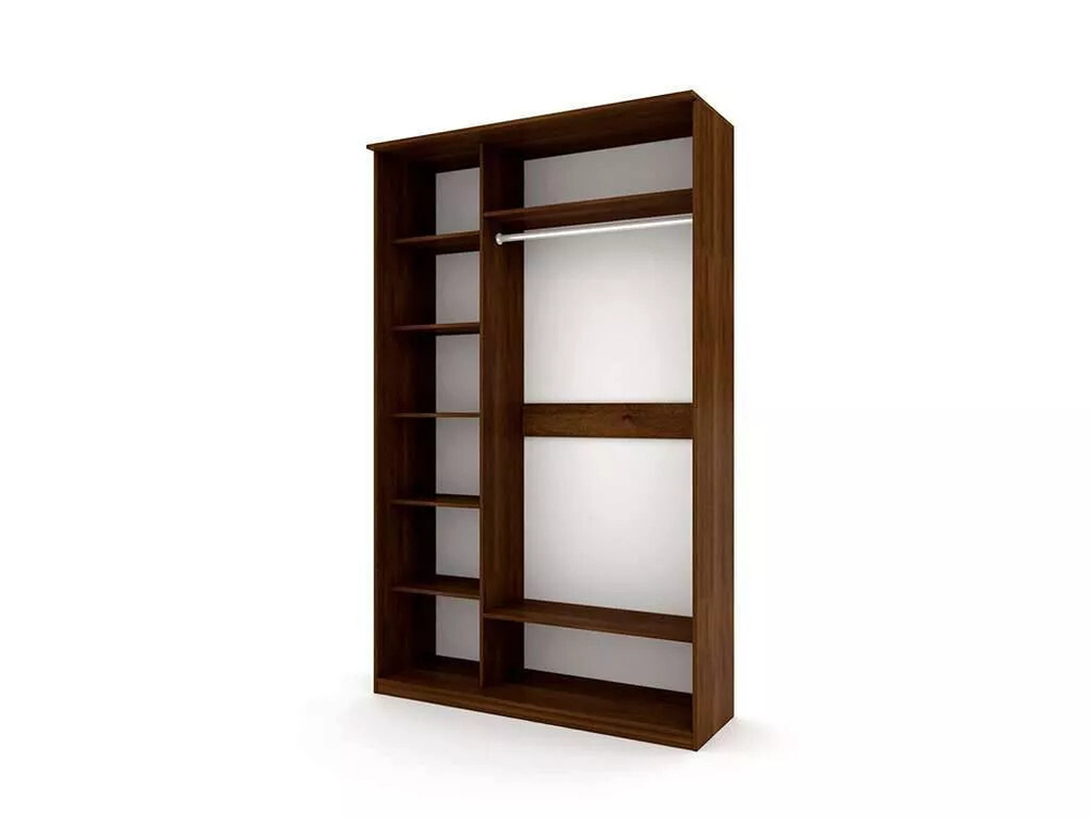 Шкаф купе Модерн 1490х600 2-х дверный 2-х секционный фотопечать №2 венге