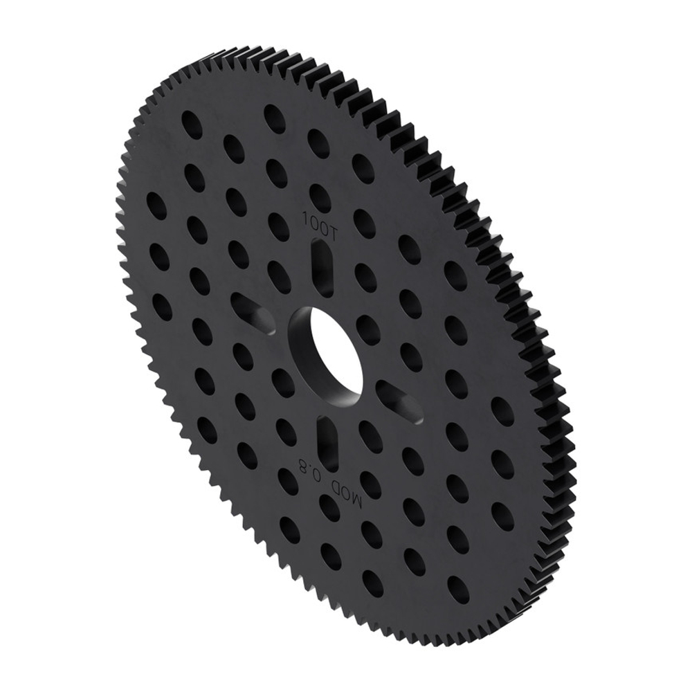 100 Tooth Hub-Mount Gear (MOD 0.8, 4mm Thick Acetal)