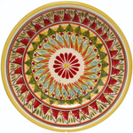 Тарелка глубокая 19*4см зеленая Риштанская Керамика