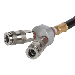 WDK-82MV Распределитель V-образный пневматический, 2 быстроразъемных EU соедения 1/4", вход с резьбо