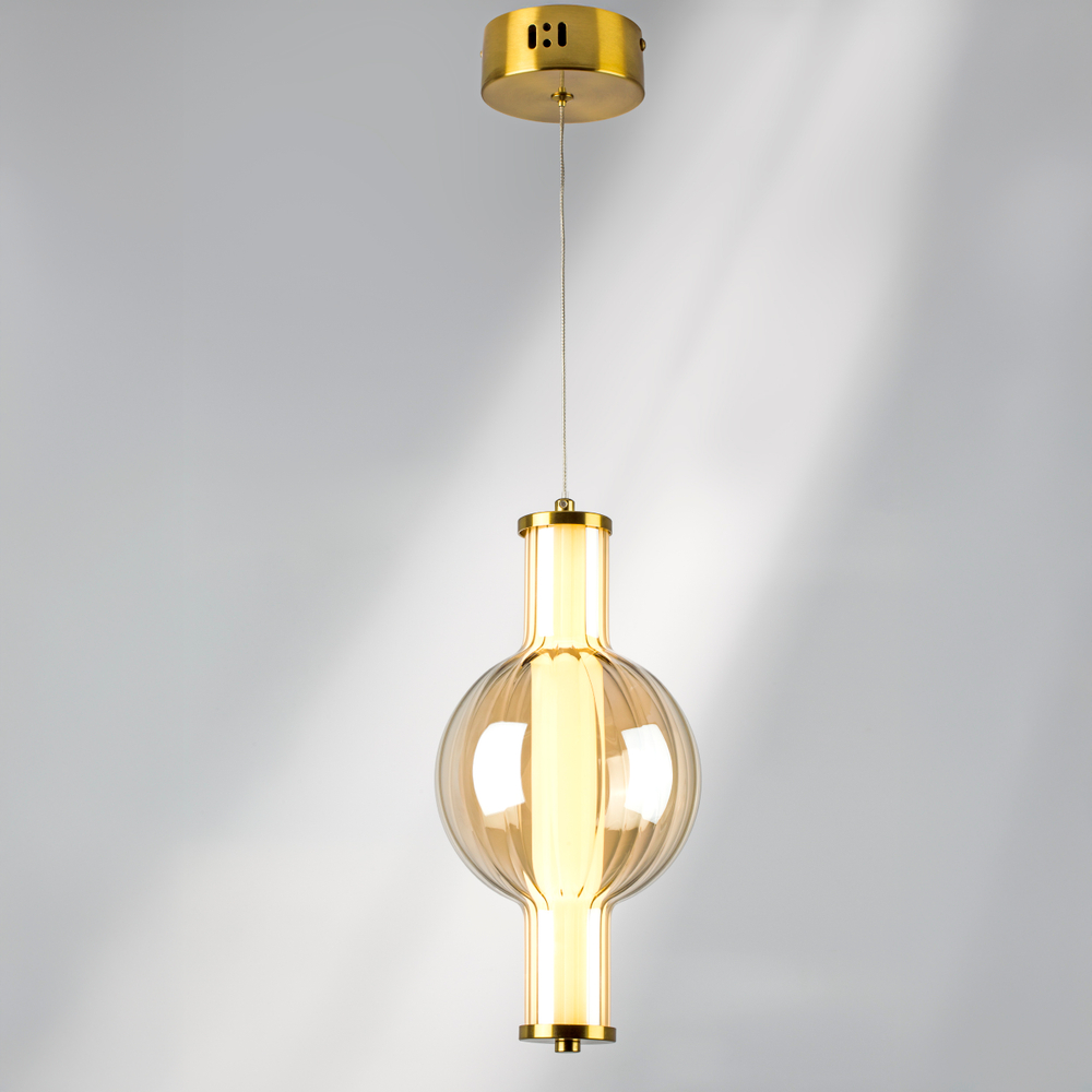 800033 Люстра BOTTO LED 6W 730LM ЛАТУНЬ/КОНЬЯЧНЫЙ/БЕЛЫЙ 3000K